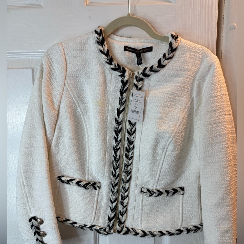 White House Black Market soft tweed jacket